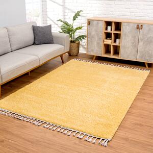 Dekorstudio Jednofarebný shaggy koberec PULPY žltý Rozmer koberca: 140x200cm