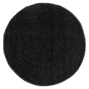 Dekorstudio Jednofarebný okrúhly koberec PULPY antracitový Priemer koberca: 120cm