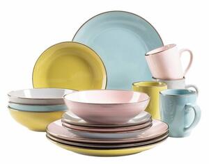 Mäser 16-dielna jedálenská súprava Metallic RIM Pastel