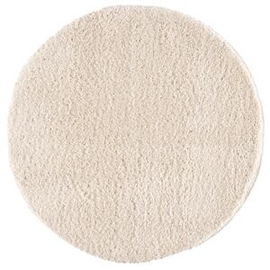 Dekorstudio Jednofarebný okrúhly koberec PULPY krémový Priemer koberca: 200cm