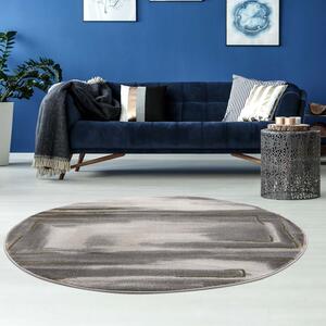 Dekorstudio Moderný okrúhly koberec NOA - vzor 9261 zlatý Priemer koberca: 120cm