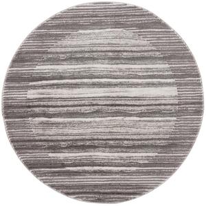Dekorstudio Moderný okrúhly koberec NOA - vzor 9301 sivý Priemer koberca: 120cm