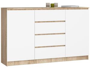Komoda K160 2D4SZ sonoma / biela