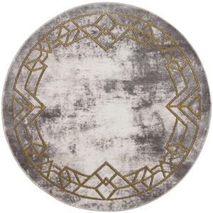 Dekorstudio Moderný okrúhly koberec NOA - vzor 9337 zlatý Priemer koberca: 160cm