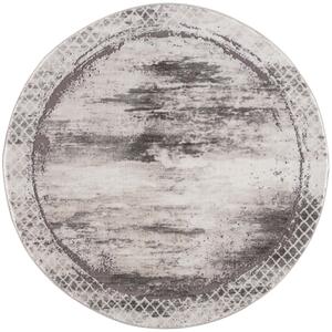 Dekorstudio Moderný okrúhly koberec NOA - vzor 9330 sivý Priemer koberca: 160cm