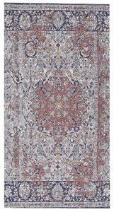 Koberec viacfarebný polyester a bavlna 80 x 150 cm orientálny vzor vintage dizajn obývacia izba spálňa