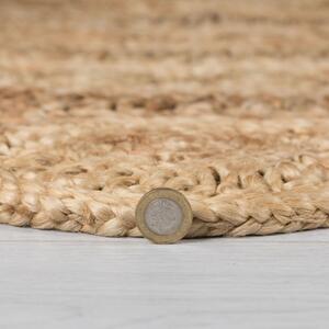 Jutový okrúhly koberec v prírodnej farbe ø 150 cm Eden - Flair Rugs