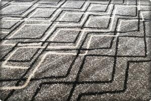 Dekorstudio Moderný koberec RIO vzor 166 sivý Rozmer koberca: 80x150cm