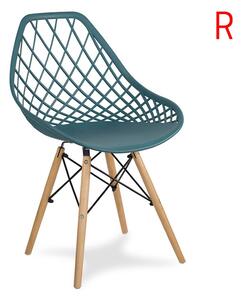 Dizajnová stolička OSLO tmavo tyrkysová