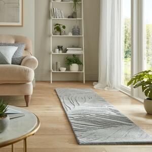 Svetlosivý vlnený koberec behúň 60x230 cm Lino Leaf – Flair Rugs