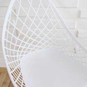 Dekorstudio Jedálenská stolička OSLO biela na kovových nohách buk