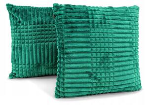 Luxusná smaragdová obliečka na vankúš s vytláčaným vzorom Suleo