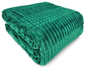 Dekorstudio Luxusná smaragdová deka s vytláčaným vzorom Suleo Rozmer deky: 200x220cm