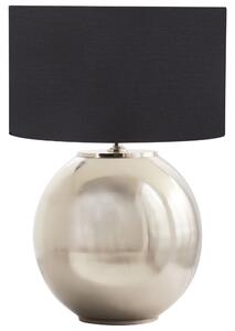 Stolná lampa strieborná béžová tienidlo z bavlny a ľanu kovový železný podstavec 54 cm moderný štýl obývacia izba