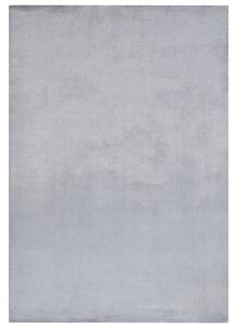 Koberec sivý umelá zajačia kožušina polyester 160 x 230 cm mäkký huňatý s vysokým vlasom obývačka spálňa