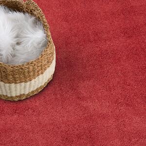 Dekorstudio Okrúhly koberec s dlhým vlasom SOFTSHINE červený Priemer koberca: 120cm