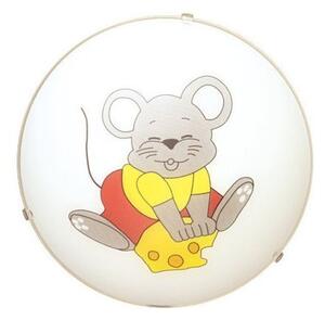 Detské stropné svietidlo Mouse 1xE27, Ø300, multicolor