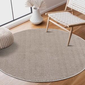 Dekorstudio Okrúhly jednofarebný koberec FANCY 805 - béžový Priemer koberca: 120cm