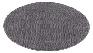 Dekorstudio Okrúhly jednofarebný koberec FANCY 805 - sivý Priemer koberca: 120cm