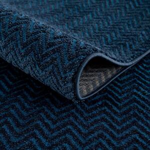 Dekorstudio Okrúhly jednofarebný koberec FANCY 805 - tmavo modrý Priemer koberca: 200cm