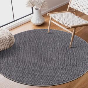 Dekorstudio Okrúhly jednofarebný koberec FANCY 805 - sivý Priemer koberca: 200cm