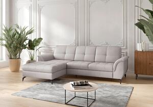 ROHOVÁ SEDAČKA, textil, koža, svetlosivá Sit & More - Sedačky, Online Only