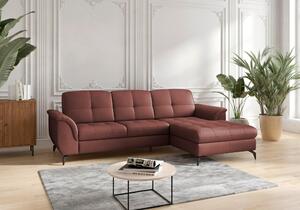 ROHOVÁ SEDAČKA, textil, koža, červenohnedá Sit & More - Sedačky, Online Only