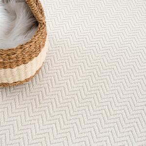 Dekorstudio Jednofarebný koberec FANCY 805 - smotanovo biely Rozmer koberca: 80x150cm