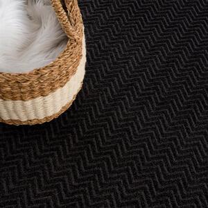 Dekorstudio Okrúhly jednofarebný koberec FANCY 805 - čierny Priemer koberca: 120cm