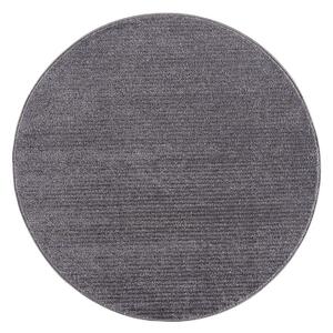 Dekorstudio Okrúhly jednofarebný koberec FANCY 900 - sivý Priemer koberca: 120cm