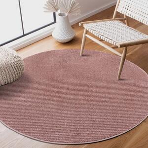 Dekorstudio Okrúhly jednofarebný koberec FANCY 900 - ružový Priemer koberca: 200cm