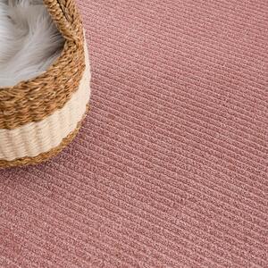Dekorstudio Okrúhly jednofarebný koberec FANCY 900 - ružový Priemer koberca: 160cm