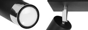 Bodové svietidlo Hugo, 2x čierne/chrómové kovové tienidlo, (možnosť polohovania)
