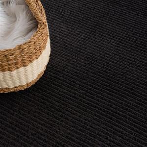 Dekorstudio Okrúhly jednofarebný koberec FANCY 900 - čierny Priemer koberca: 160cm