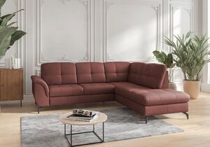 ROHOVÁ SEDAČKA, textil, koža, červenohnedá Sit & More - Sedačky, Online Only