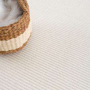 Dekorstudio Okrúhly jednofarebný koberec FANCY 900 - smotanovo biely Priemer koberca: 120cm