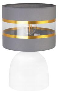 Stolová lampa ELEGANCE, 1x textilné tienidlo (výber zo 6 farieb), (výber z 2 farieb konštrukcie), G