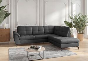 ROHOVÁ SEDAČKA, textil, koža, čierna Sit & More - Sedačky, Online Only