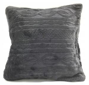 Dekorstudio Luxusná tmavo sivá obliečka na vankúš s vytláčaným vzorom BELLO