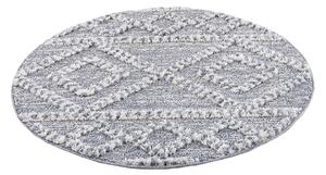 Dekorstudio Moderný okrúhly koberec FOCUS 3022 sivý Priemer koberca: 120cm