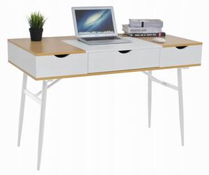 Dekorstudio Písací stôl v Škandinávskom štýle so zásuvkou a skrinkami