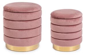 2SET DARINA ANTIC ROSE taburet s úložným priestorom