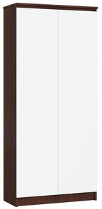 Regál R 80 cm CLP 2 dvierka 8 poličiek wenge/biela