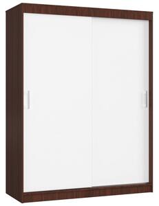 Šatníková skriňa posuvná 150 cm CLP MONO wenge/biela