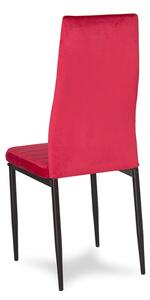 Dekorstudio Zamatová jedálenská stolička Collet červená