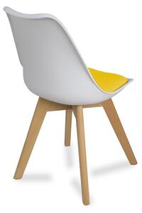 Dekorstudio Dizajnová stolička ENZO 007 bielo žltá