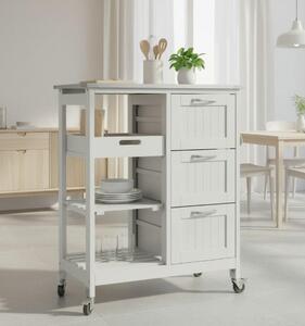 SERVÍROVACÍ VOZÍK, biela, 67/84/37 cm MID.YOU - Barový nábytok, Online Only
