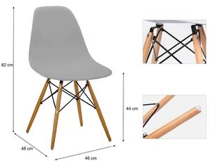 Dekorstudio Dizajnová stolička ENZO X sivá Počet stoličiek: 1ks