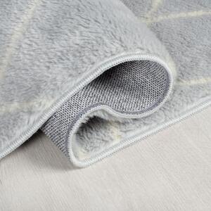 Flair Rugs koberce Kusový koberec Furber Alisha Fur Berber Grey/Ivory - 120x170 cm