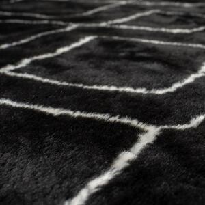 Flair Rugs koberce Kusový koberec Furber Imran Fur Berber Black/Ivory - 120x170 cm